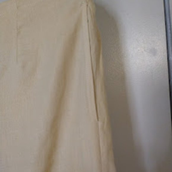 Valerie Stevens Khaki Linen Pants - Picture 2 of 6